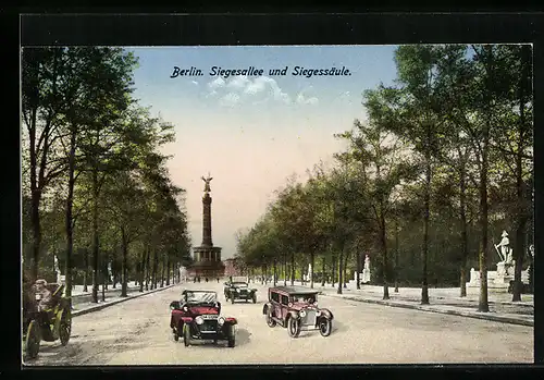 AK Berlin, Siegesallee und Siegessäule