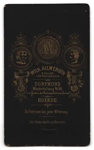 Fotografie Wilh. Allmeroth, Dortmund, Westenhellweg 94, Bürgerliche junge Dame im Sonntagsstaat