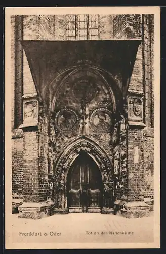 AK Frankfurt a. Oder, Tor an der Marienkirche