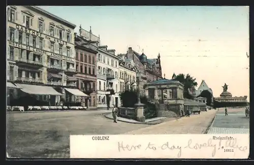AK Coblenz, Gasthof zum Anker, Rheinzollstrasse