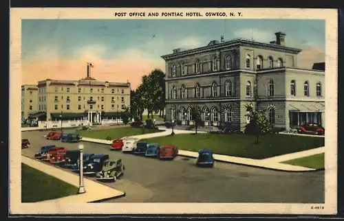 AK Oswego, NY, Post Office and Pontiac Hotel