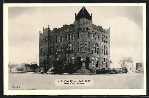 AK Ness City, KS, US Post Office, Built 1885