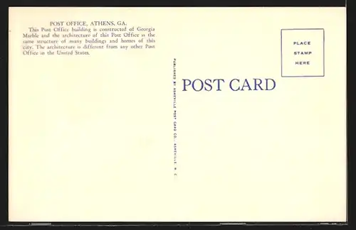 AK Athens, GA, United States Post Office by Night