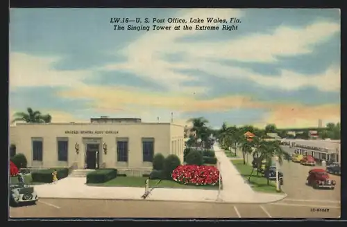 AK Lake Wales, FL, United States Post Office The Singing Tower at the extreme right