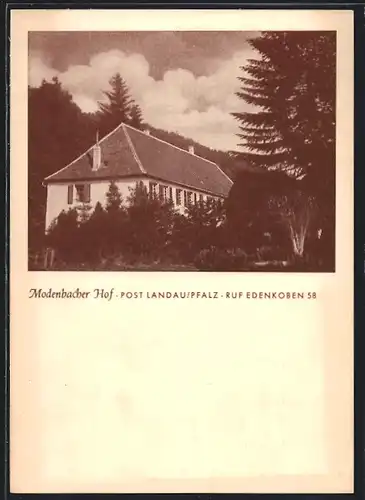 AK Landau /Pfalz, Gasthof Modenbacher Hof
