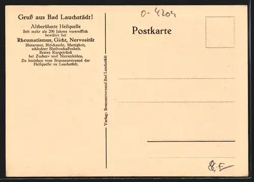 Künstler-AK Bad Lauchstädt, Brunnenkuren vor 200 Jahren