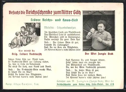 AK Cröv-Mosel, Reichsschenke zum Ritter Götz, Winzerwein-Versandhaus