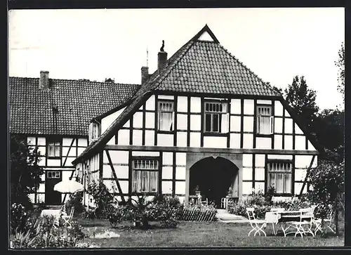 AK Borg /Uelzen, Pension Bauernhof Scharnhoop, Garten