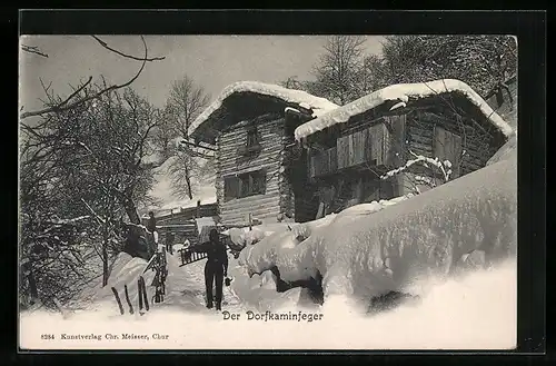 AK Schornsteinfeger im Schnee