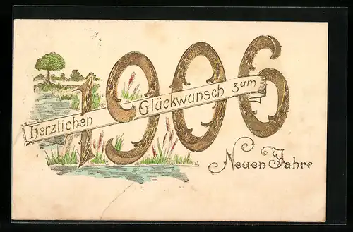 AK Jahreszahl 1906 mit Seelandschaft