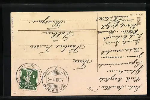 AK Jahreszahl 1915 mit Kleeblättern