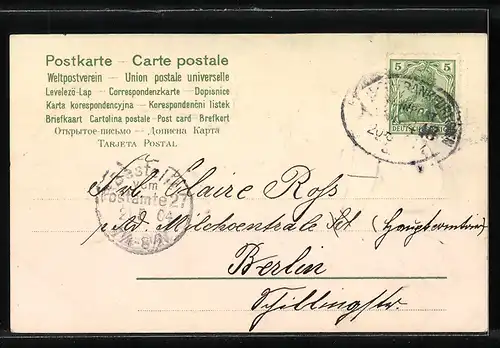 AK Engelchen mit einem Pfeil zu Pfingsten