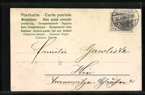 AK Osterhase beobachtet Küken mit Fernglas