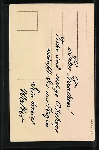 AK Osterküken im Ostereierhaus