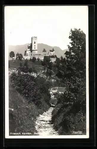 AK Friesach /Kärnten, Blick auf Burg Geiersberg