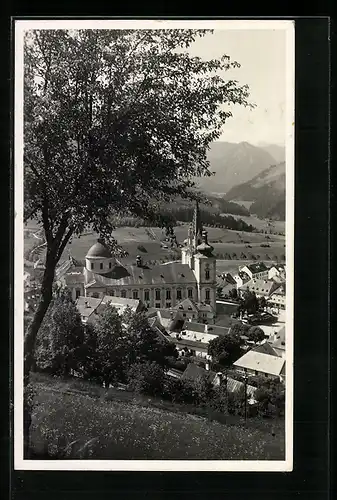 AK Mariazell, Ortsansicht mit Kirche