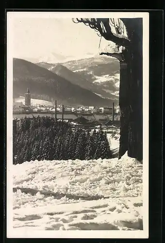 AK Judenburg, Ortsansicht im Winter