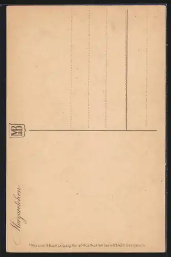 Künstler-AK Meissner & Buch (M&B) Nr. 02422: Margaretchen mit Wiesenblumen