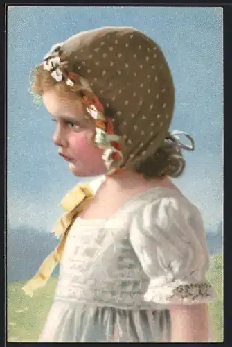 Künstler-AK Meissner & Buch (M&B) Nr. 2556: Hübsches Kind im weissen Kleid