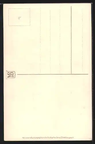 Künstler-AK Meissner & Buch (M&B) Nr. 2244: Deutscher Gruss mit grosser alter Eiche