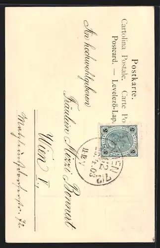 Künstler-AK Hans Zatzka: Blindekuh, Amor und junges Fräulein