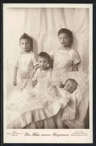 AK Die Söhne unseres Kronprinzen Wilhelm von Preussen