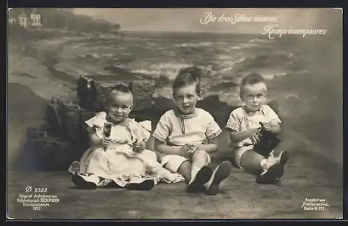 AK Kronprinz Wilhelm von Preussen mit seinen Brüdern