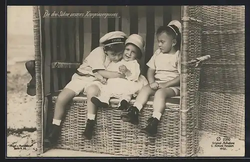 AK Die drei Söhne unseres Kronprinzenpaares