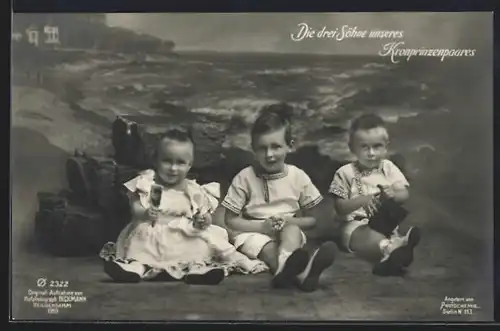 AK Kronprinz Wilhelm von Preussen mit seinen Brüdern