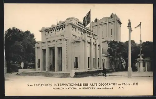 AK Paris, Exposition des Arts décoratifs 1925, Pavillon national de Belgique