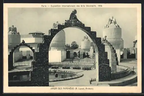 AK Paris, Exposition des Arts décoratifs 1925, Jardin des Nymphéas