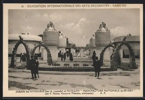 AK Paris, Exposition des Arts décoratifs 1925, Jardin des Nymphéas