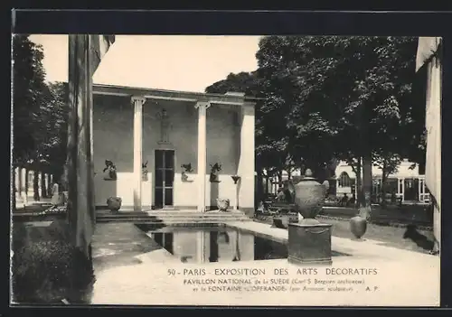 AK Paris, Exposition des Arts décoratifs 1925, Pavillon National de la Suède