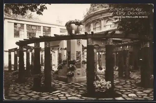 AK Paris, Exposition des Arts décoratifs 1925, Jardin du Pavillon de Nice