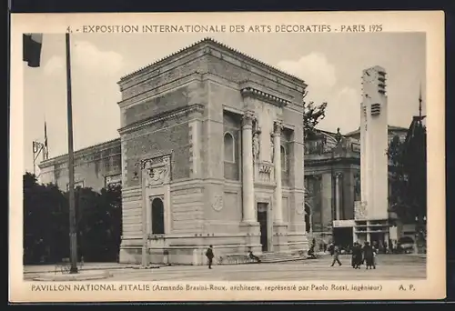 AK Paris, Exposition des Arts décoratifs 1925, Pavillon National d`Italie