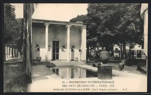 AK Paris, Exposition des Arts décoratifs 1925, Pavillon National de la Suède