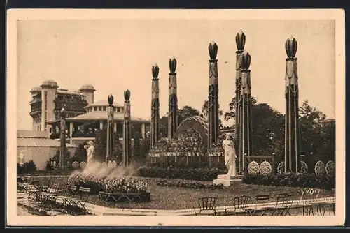 AK Paris, Exposition des Arts décoratifs 1925, Décor Floral et Architectural des Jardins