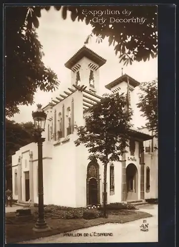 AK Paris, Exposition des Arts décoratifs 1925, Pavillon de l`Espagne