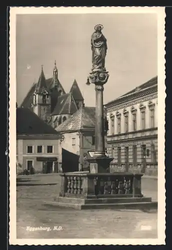 AK Eggenburg, Dreifaltigkeitssäule, Kaffee Eggenburg