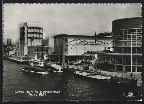 AK Paris, Exposition internationale 1937, Pavillons de Suisse et d`Italie