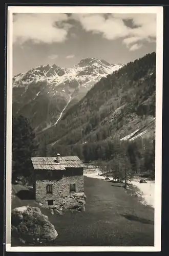 AK Pontresina, Kleines Haus in den Bergen
