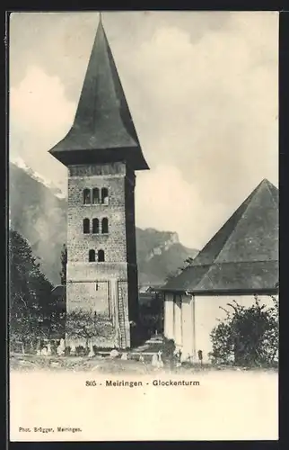 AK Meiringen, Blick auf Glockenturm