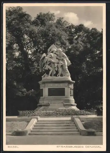 AK Basel, Am Strassburger Denkmal