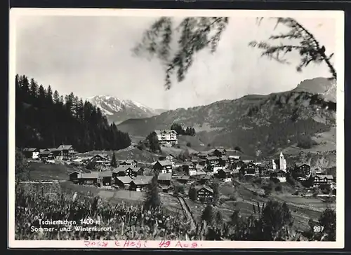 AK Tschiertschen, Ortsansicht bei Tag