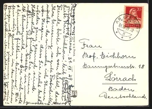 AK Arosa, Evang. Kirche