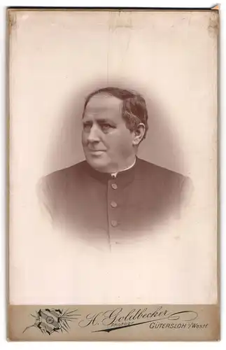 Fotografie H. Goldbecker, Gütersloh i. W., westfälischer Pfarrer im Talar