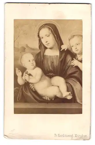 Fotografie Fr. Hanfstaengl, München, Gemälde: Heilige mit Kind im Arm
