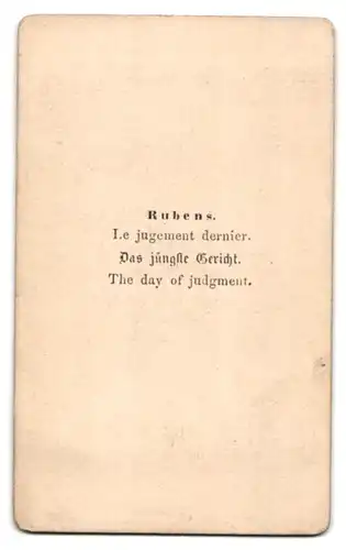 Fotografie unbekannter Fotograf und Ort, Gemälde: Das jüngste Gericht, nach Rubens