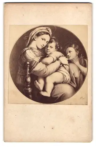 Fotografie Franz Hanfstaengl, München, Gemälde: Madonna della Sedia, nach Raphael