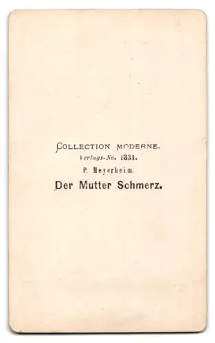 Fotografie unbekannter Fotograf und Ort, Gemälde: Der Mutter Schmerz, nach P. Meyerheim